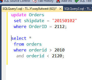 SQL Screenshot