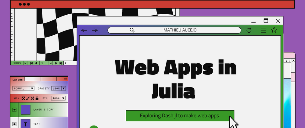 Cover image for Make beautiful web apps with... Dash.jl