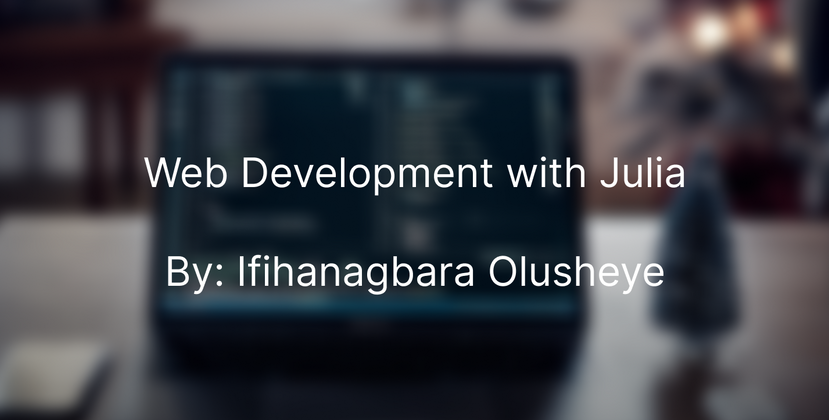 Cover image for Web Development with Julia